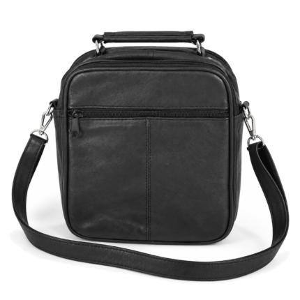 Rear crossbody bag with horizontal zip and centre seam — Sheepskin leather, SKU 6541