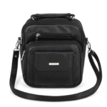 Front bag with short upper zip above rounded flap section — Sheepskin leather, SKU 6541