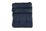Sheepskin Leather Compact Crossbody Bag SKU 6891 angle view showing compact body and strap connection points