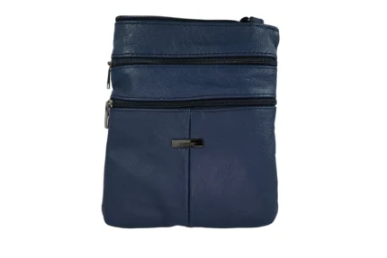 Sheepskin Leather Compact Crossbody Bag SKU 6891 front view showing compact body and strap connection points