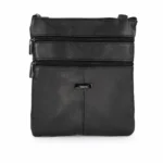 Sheepskin leather organizer crossbody OEM SKU 6891 with slim body, front zipper sections, strap attachment points, and low-depth profile