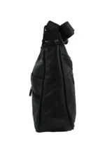 Cowhide Leather Shoulder Bag SKU 706FB side view showing shoulder strap structure and main body panel