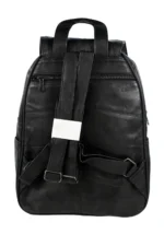 Sheepskin Leather Top-Handle Backpack SKU 70FB back view showing body profile and top handle