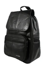 Sheepskin Leather Top-Handle Backpack SKU 70FB detail view showing body profile and top handle
