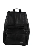 Sheepskin Leather Top-Handle Backpack SKU 70FB detail view showing body profile and top handle