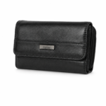 Sheepskin leather long flap wallet OEM reference SKU 7221