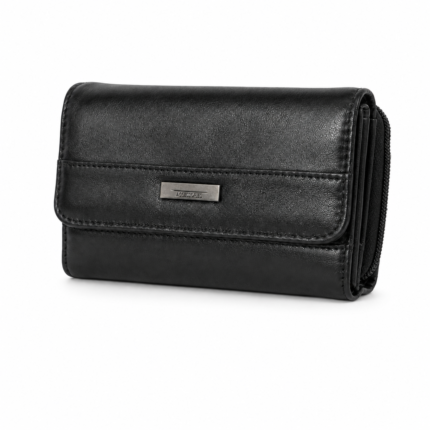 Sheepskin leather long flap wallet OEM reference SKU 7221