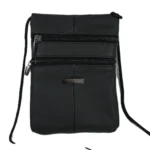 Cowhide Leather Compact Crossbody Bag SKU 7300 front view showing compact body and strap connection points
