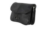 Cowhide Leather Compact Wallet SKU 7373 detail view showing fold structure and exterior panel layout