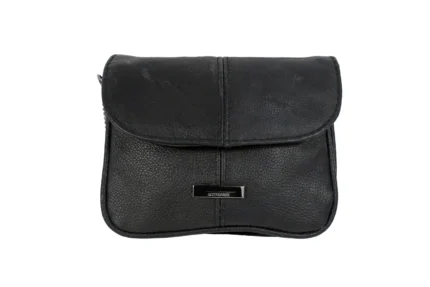Cowhide Leather Compact Wallet SKU 7373 front view showing fold structure and exterior panel layout