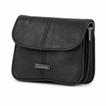 Cowhide Flap Wallet Organizer OEM SKU 7373 with flap-front organizer body, visible side gusset, and rounded flap edge