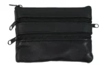 Sheepskin Leather Mini Wallet SKU 7391 back view showing fold structure and mini wallet profile