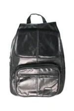Sheepskin Leather Top-Handle Backpack SKU 7910 detail view showing body profile and top handle