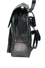 Sheepskin Leather Top-Handle Backpack SKU 7910 detail view showing body profile and top handle