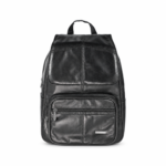 Backpack front with centre-seamed flap and horizontal lower zip — Sheepskin leather, SKU 7910