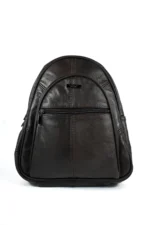 Cowhide Leather Top-Handle Backpack SKU 8473 angle view showing body profile and top handle
