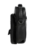Sheepskin Leather Compact Clutch Bag SKU 8541 side view showing hand-carry body and closure line