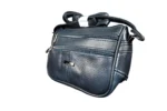 Cowhide Leather Shoulder Bag SKU 8573 detail view showing shoulder strap structure and main body panel
