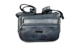 Cowhide Leather Shoulder Bag SKU 8573 front view showing shoulder strap structure and main body panel