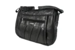 Sheepskin Leather Shoulder Bag SKU 8691 detail view showing shoulder strap structure and main body panel