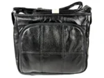 Sheepskin Leather Shoulder Bag SKU 8991 back view showing shoulder strap structure and main body panel