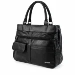 Cowhide Leather Dual-Handle Tote Bag SKU 976FB back view showing dual handle structure and top opening line