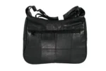 Sheepskin Leather Shoulder Bag SKU 9910 back view showing shoulder strap structure and main body panel