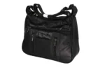 Sheepskin Leather Shoulder Bag SKU 9910 detail view showing shoulder strap structure and main body panel