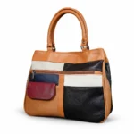 Cowhide Leather Dual-Handle Tote Bag SKU C3591 detail view showing dual handle structure and top opening line