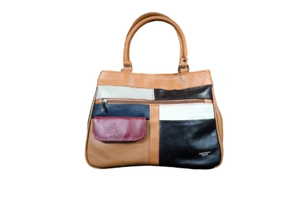 Cowhide Leather Dual-Handle Tote Bag SKU C3591 front view showing dual handle structure and top opening line