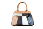 Cowhide Leather Dual-Handle Tote Bag SKU C3591 side view showing dual handle structure and top opening line