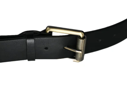 Leather Buckle Belt SKU 3672 detail view showing long strap profile and buckle area