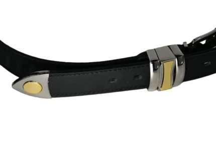 Leather Buckle Belt SKU 7572 detail view showing long strap profile and buckle area