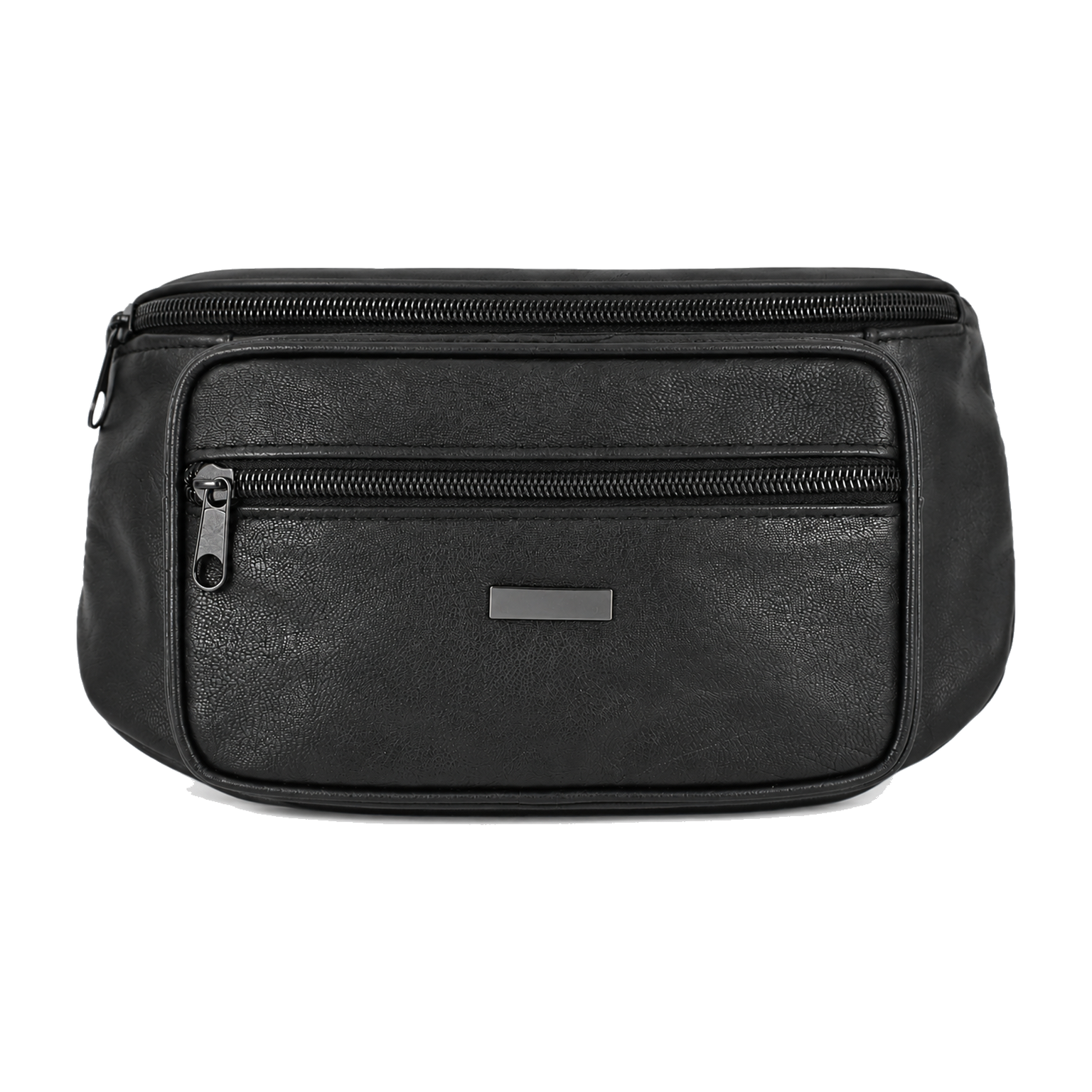 3441-subject-scale-1536-main-20260605-165250.png Genuine leather waist bag OEM SKU 3441 with tall front panel, horizontal zipper pocket, and webbing belt