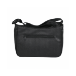 Black bag reverse with straight horizontal zipper — PU leather, SKU 1885