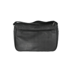 Black rear panel with horizontal zip and top zip — PU leather, SKU 2685