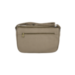 Beige rear panel with horizontal zip beneath upper band — PU leather, SKU 2685