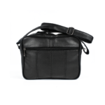 Black reverse with rear zip and strap adjustment slider — Cowhide leather, SKU 276FB