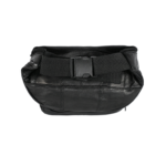 Waist bag reverse with broad webbing belt and side-release buckle — Cowhide leather, SKU 4691