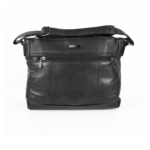 Front of the bag with rectangular plaque above a horizontal zip — Sheepskin leather, SKU 641B