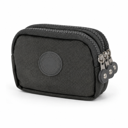 Polyester fabric Polyester Fabric Multi-Zip Coin and Card Pouch - SKU 7052
